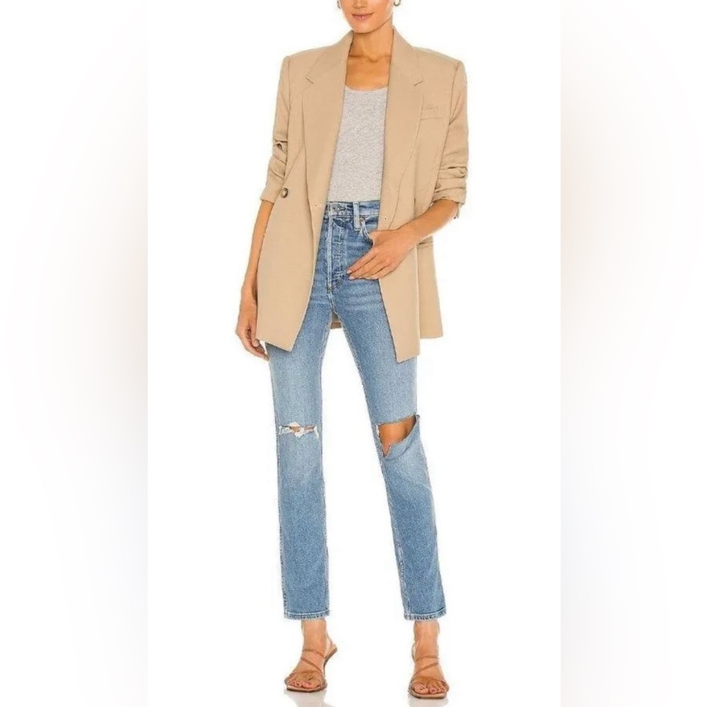 REDONE Straight Leg Rip Jeans